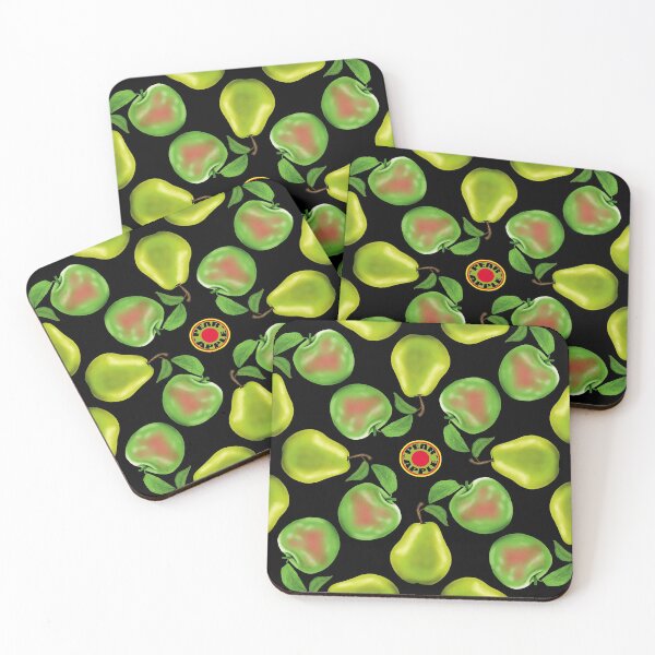 Item preview, Apple and Pear on Black designed and sold by Sarah-Lynn Brown.
