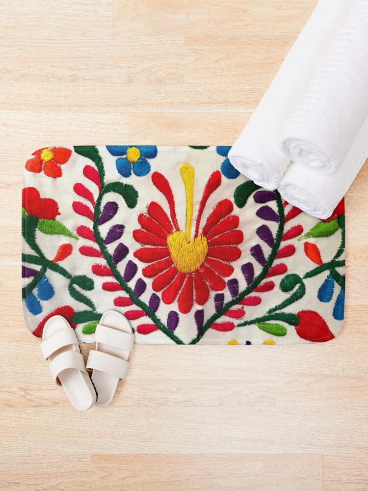 Alternate view of Mexican Flowers Bath Mat