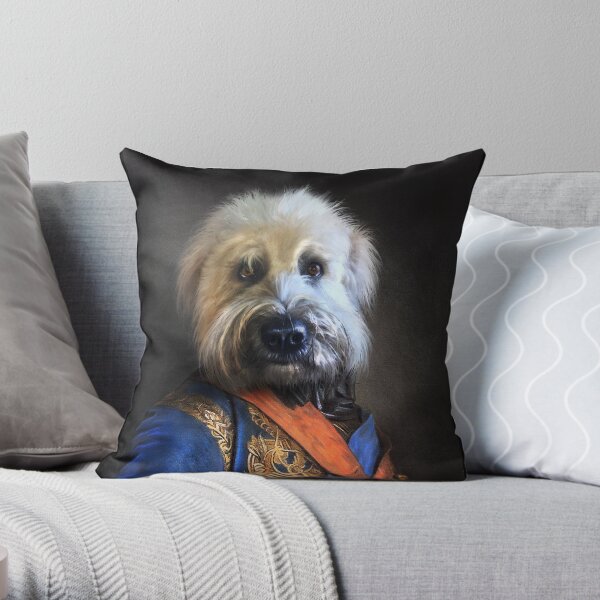 Dog Portrait - Oliver Throw Pillow