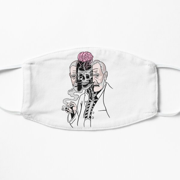 Sigmund Freud Brain Artwork Flat Mask