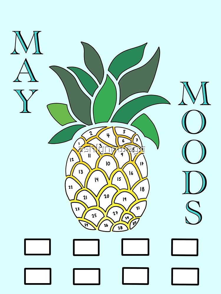 "May Mood Tracker" Sticker by ashlynnwagg Redbubble