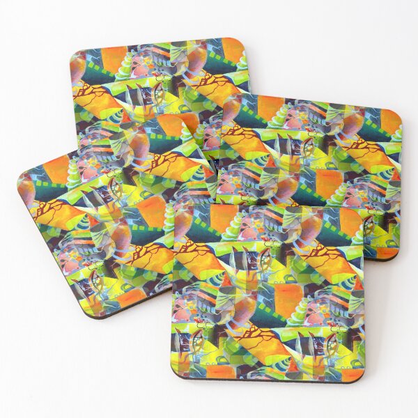 Item preview, Surrealism Multicolored Pop Art Culture Vivid Dreams in Watercolor designed and sold by Nisuris.