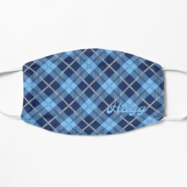 blue tartan face mask