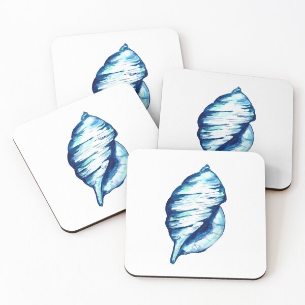 Item preview, Blue Seashell Watercolor designed and sold by Sebastian Grafmann.