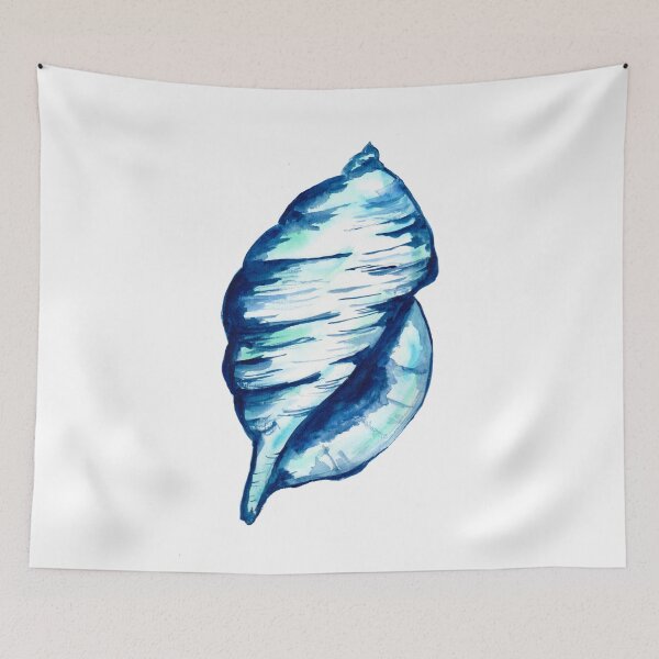 Item preview, Blue Seashell Watercolor designed and sold by Sebastian Grafmann.