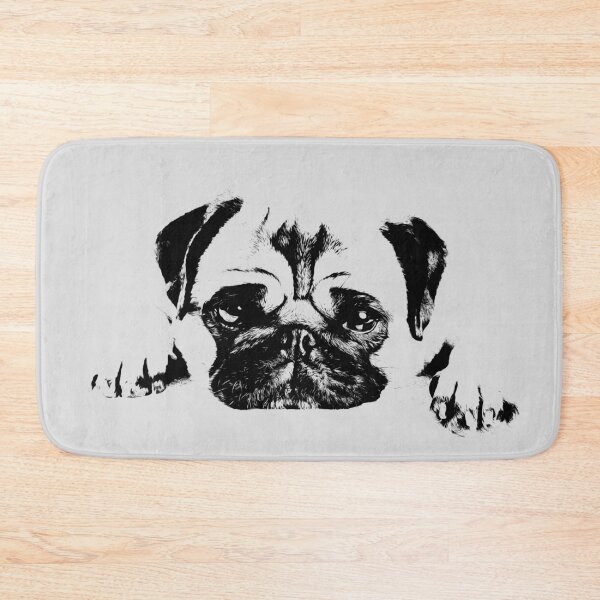 Item preview, Pug dog silhouette designed and sold by k9printart.