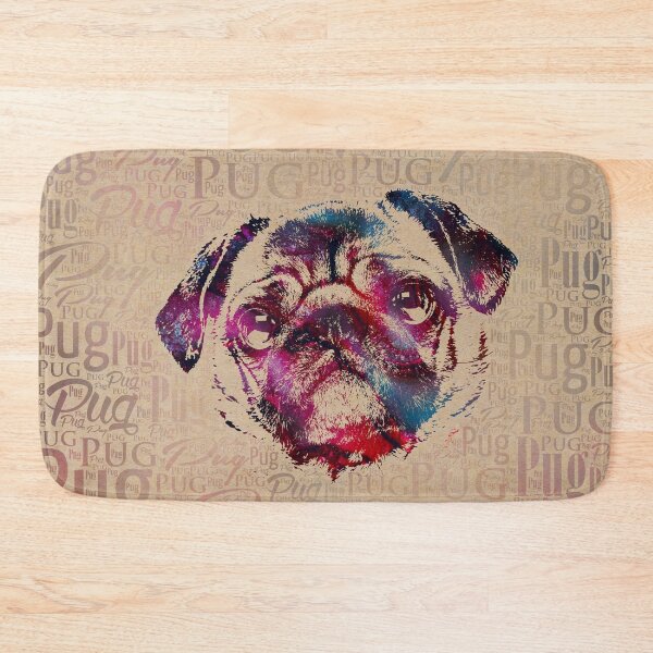 Artikelvorschau, Mops Hund Digital Art entworfen und verkauft von k9printart.
