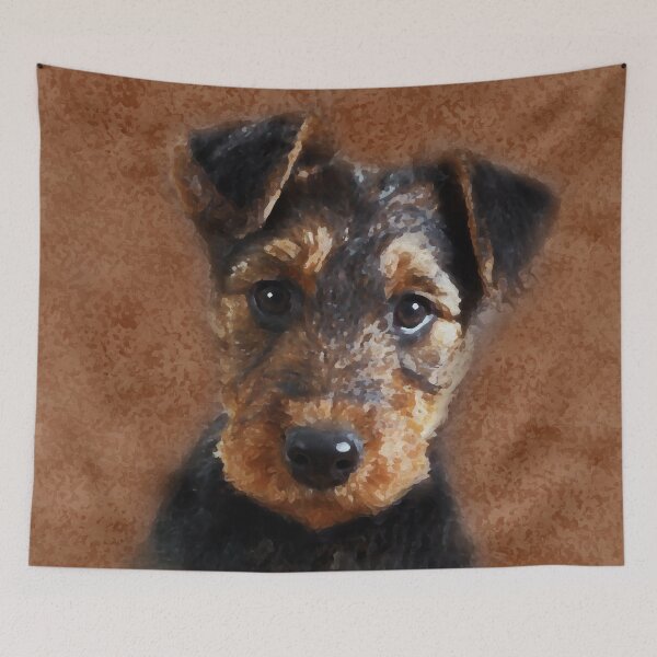 Item preview, Airedale Terrier Puppy Digital Art designed and sold by k9printart.