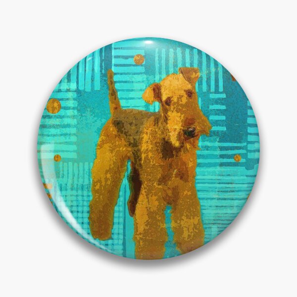 Item preview, Abstract Airedale Terriers Digital Art designed and sold by k9printart.