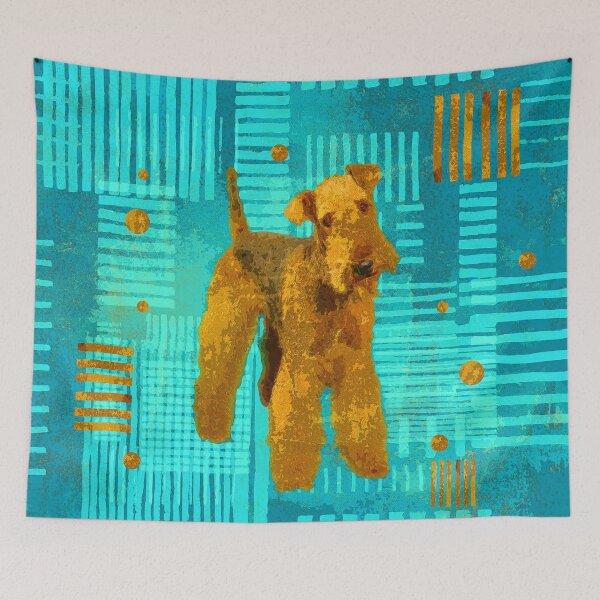 Item preview, Abstract Airedale Terriers Digital Art designed and sold by k9printart.