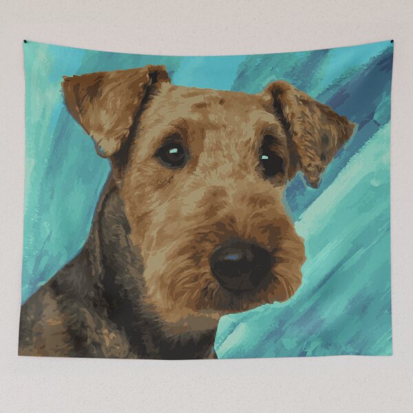 Item preview, Airedale Terrier Portrait designed and sold by k9printart.