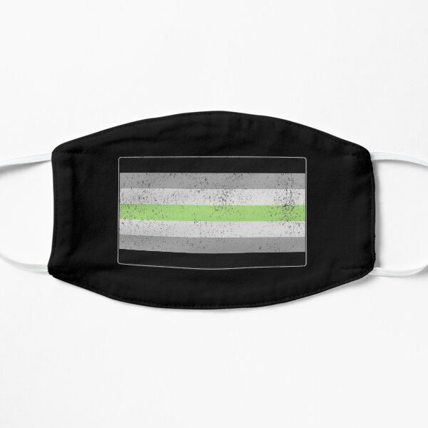 Distressed Agender Pride Flag Mask