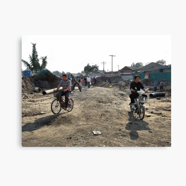 Beijing 2006 - Making space for a new road Canvas Print