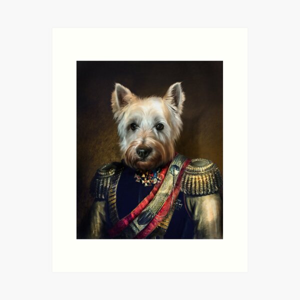 West Highland Dog Portrait - Meatball Art Print