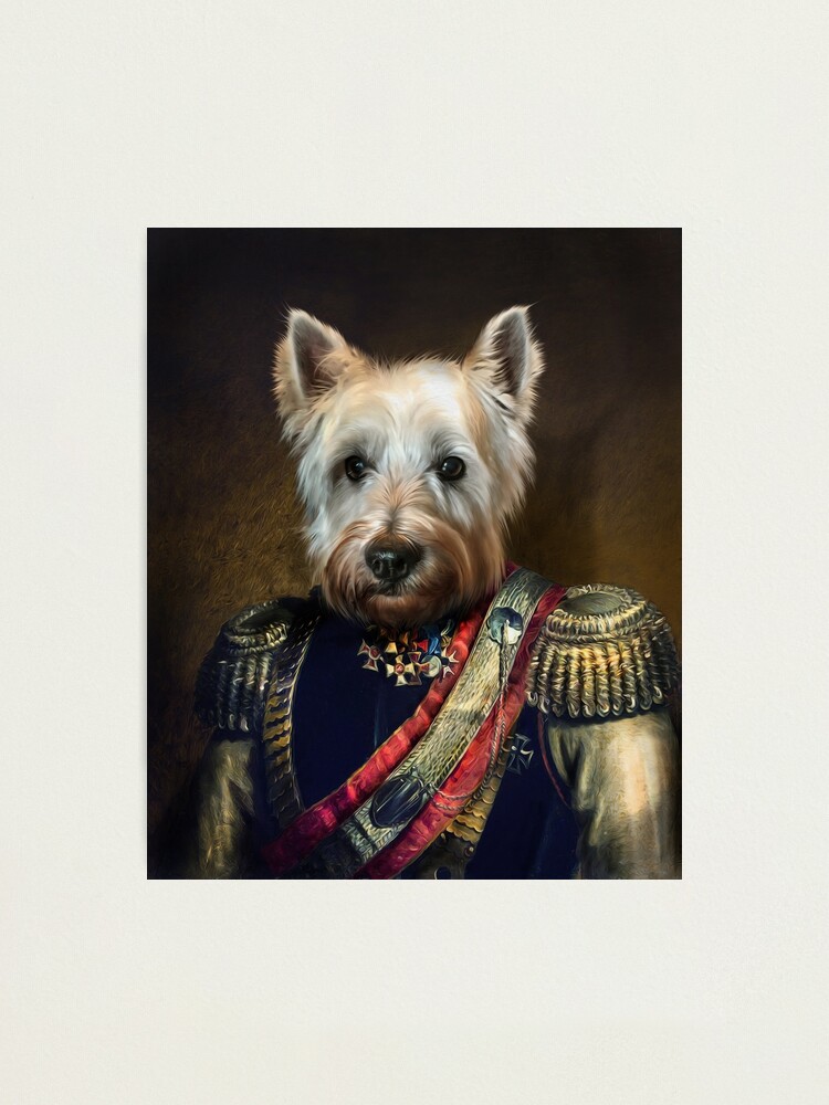 Alternate view of West Highland Dog Portrait - Meatball Photographic Print
