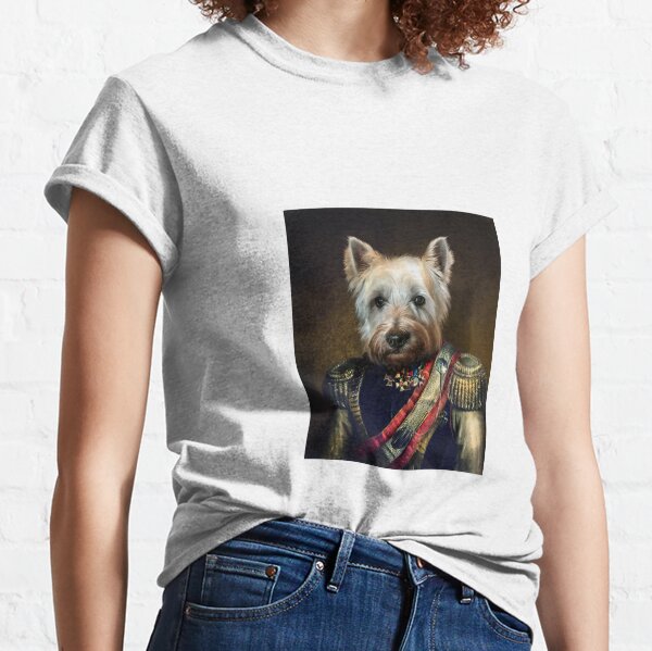 West Highland Dog Portrait - Meatball Classic T-Shirt