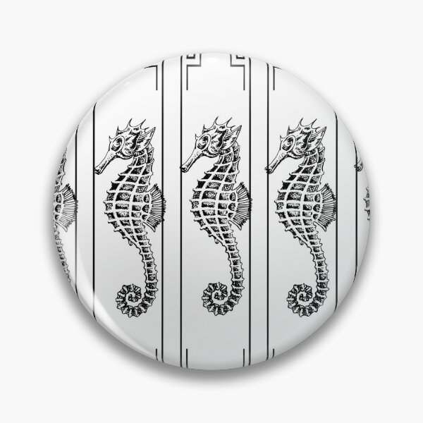 Item preview, Seahorse Illustration in Black and White Minimalism  designed and sold by Nisuris.