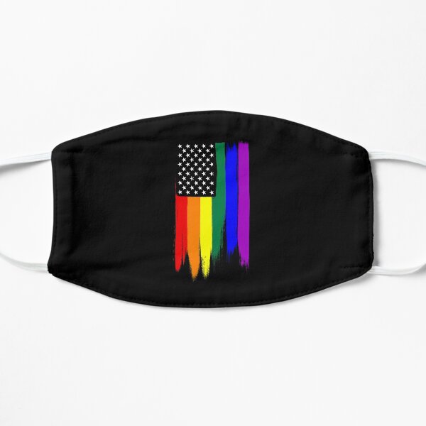 LGBTQ Painted Stars and Stripes Flat Mask