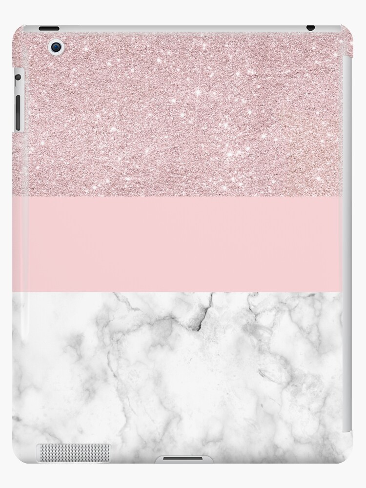 Elegant girly rose gold glitter white marble pink Case-Mate iPhone