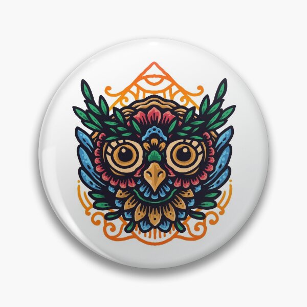 Item preview, Mayan Aztec Mandal Owl designed and sold by Vector Scout Lab.