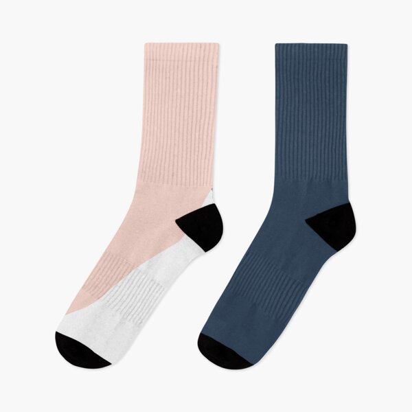 Item preview, Modern geometric blush pink & navy blue  designed and sold by NaughtyCat.