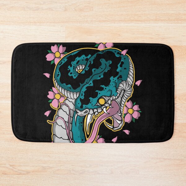Item preview, snake japanese tattoo designed and sold by cat poe.