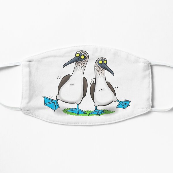 funny dancing blue footed boobies seabird cartoon Mask
