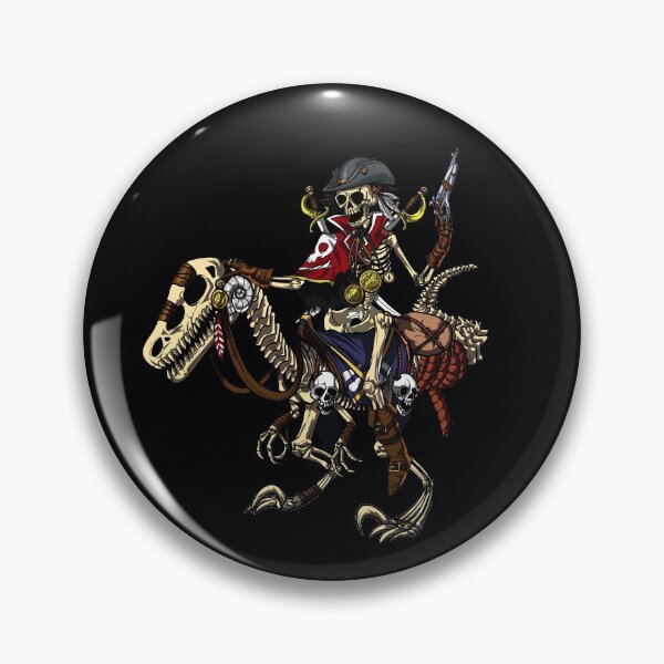 Item preview, Skeleton Pirate Riding T-Rex Dinosaur designed and sold by underheaven.