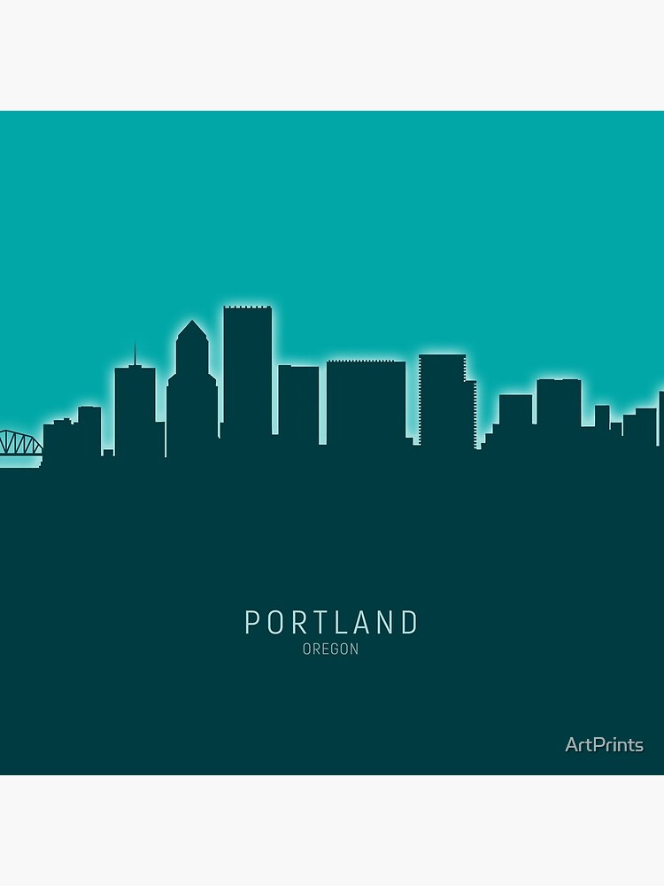 Thumbnail 5 of 5, Coasters (Set of 4), Portland Oregon Skyline designed and sold by ArtPrints.