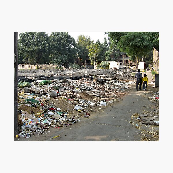 Beijing 2006 - Walking home through the rubble Photographic Print