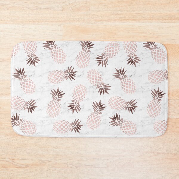 Item preview, Elegant white marble rose gold pineapple designed and sold by NaughtyCat.
