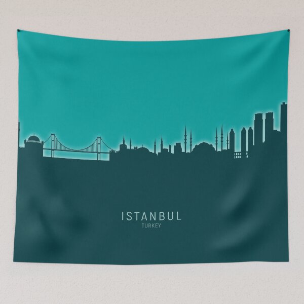 Artikelvorschau, Istanbul Turkey Skyline entworfen und verkauft von ArtPrints.