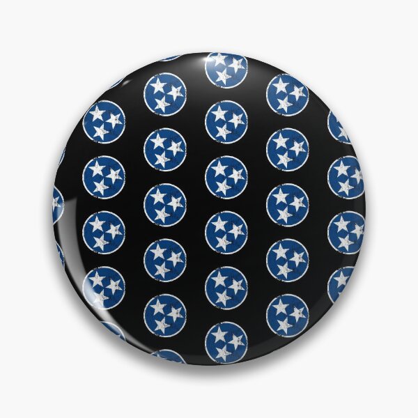 Item preview, Bandera del estado de Tennessee en azul y blanco con diseño desgastado designed and sold by TNDesignStudio.