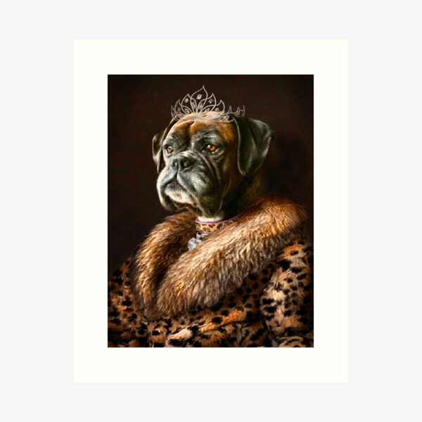 Boxer Dog Portrait - Ruby  Art Print