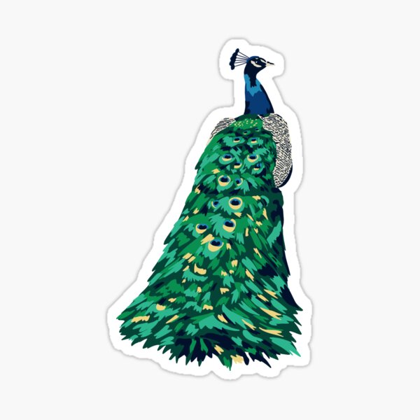 Peacock Portrait Sticker