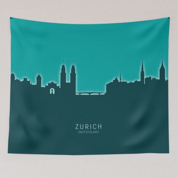 Item preview, Zurich Switzerland Skyline designed and sold by ArtPrints.