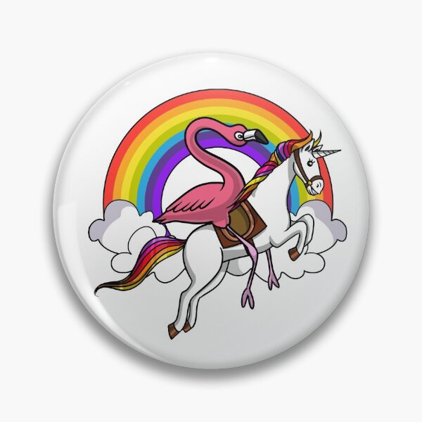 Item preview, Flamingo Bird Riding Unicorn designed and sold by underheaven.
