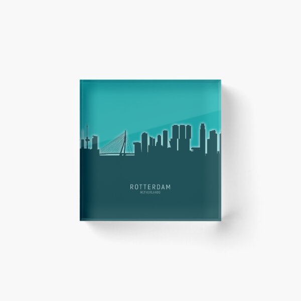 Item preview, Rotterdam The Netherlands Skyline designed and sold by ArtPrints.