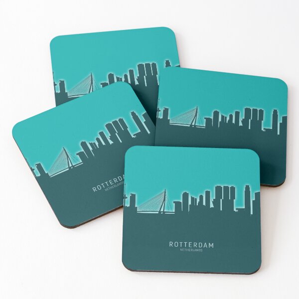Item preview, Rotterdam The Netherlands Skyline designed and sold by ArtPrints.