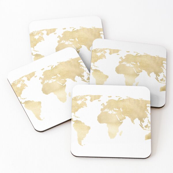 Item preview, Gold World Map designed and sold by Tangerine-Tane.