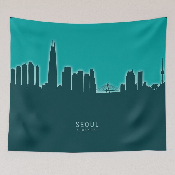 Item preview, Seoul Skyline South Korea designed and sold by ArtPrints.