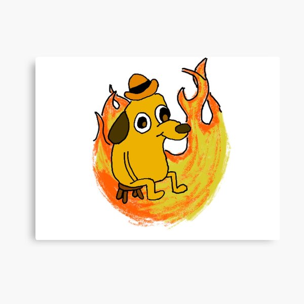 Dog In Fire Canvas Prints | Redbubble