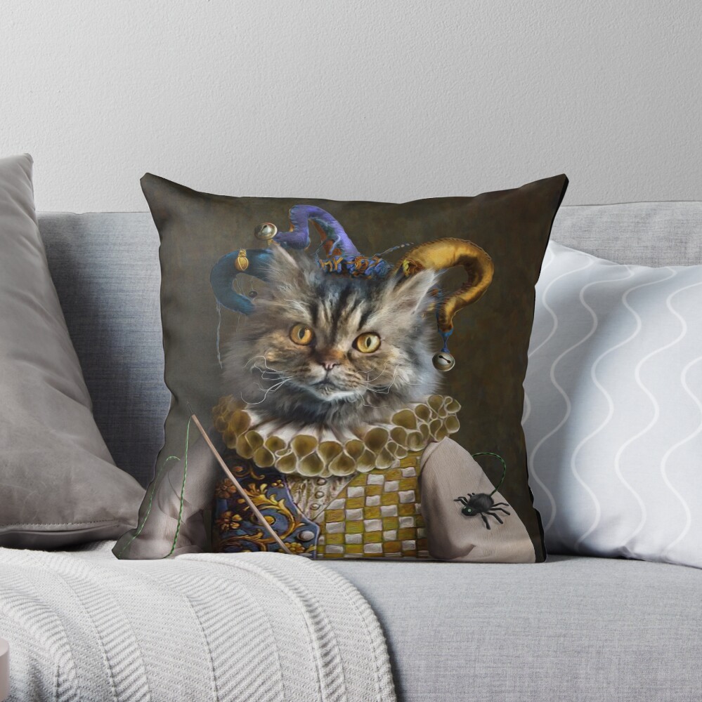 Cat Portrait - Hamish Throw Pillow