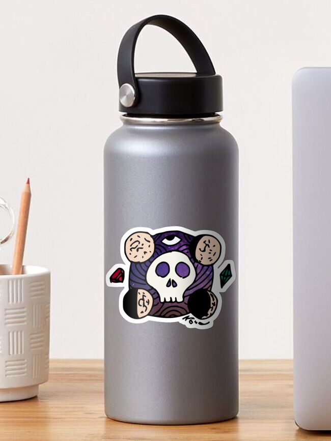 Thumbnail 1 of 3, Sticker, Moon Skull from Outer Space designed and sold by atelierkota.
