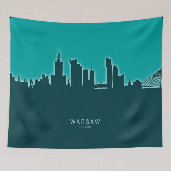Item preview, Warsaw Poland Skyline designed and sold by ArtPrints.