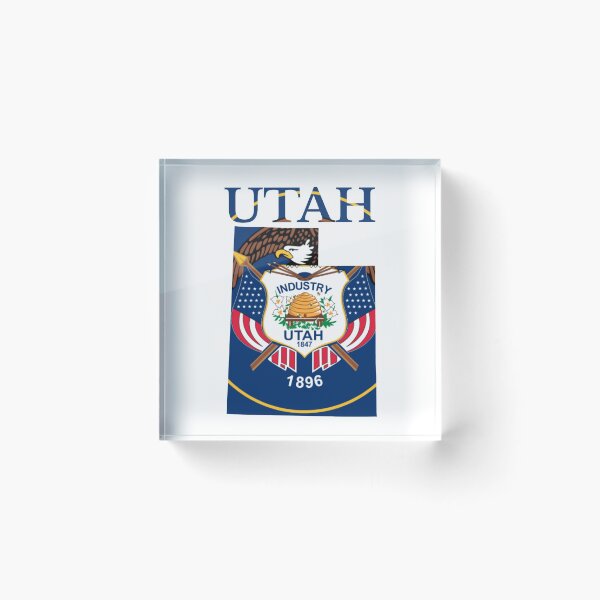Item preview, Utah State Flag Map designed and sold by marosharaf.