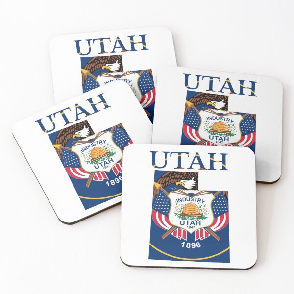 Item preview, Utah State Flag Map designed and sold by marosharaf.