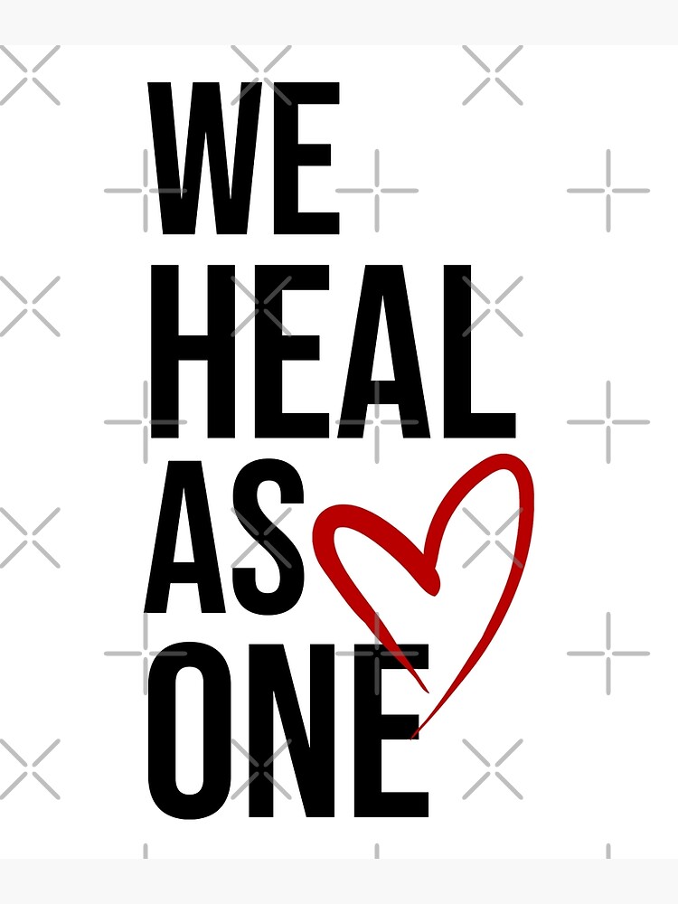 statement t shirt about we heal as one