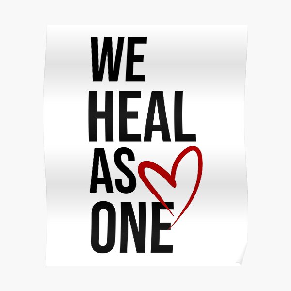 statement t shirt about we heal as one