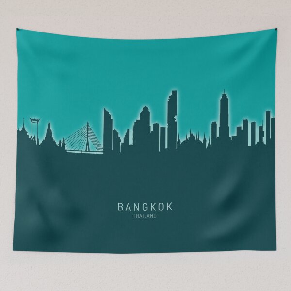 Artikelvorschau, Skyline von Bangkok, Thailand entworfen und verkauft von ArtPrints.